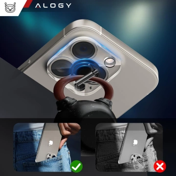 2x Kameralinsenglas für Apple iPhone 16 Pro / 16 Pro Max Alogy Lens Protector Pro Transparent