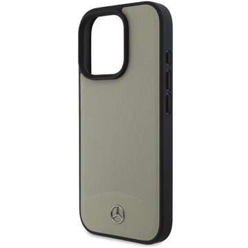 Etui Mercedes für iPhone 16 Pro Max 6,9" Beżowy Hardcase MB Strukturiertes und schlichtes Leder MagSafe