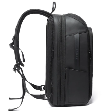Bange wasserdichter Rucksack für 15,6-Zoll-Laptop, Stadtreisender, 45 x 30 x 16 cm, für Arbeit, Flugzeug, Herren, Damen, mit USB-Anschluss Schwarz