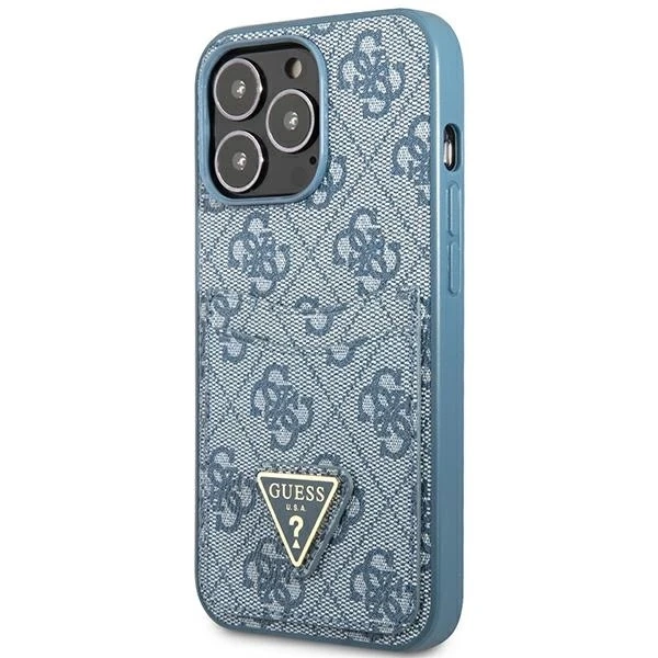 Etui Guess GUHCP13LP4TPB für iPhone 13 Pro / 13 6,1" Hardcase 4G Triangle Logo Cardslot