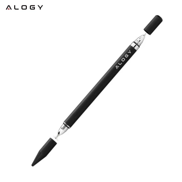 Alogy 2-in-1 kapazitiver Touch-Stift für Telefon-Tablet-Bildschirm mit Stift Schwarz