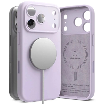 Etui do iPhone 17 Pro Ringke Silicone Magnetic MagSafe Fioletowe