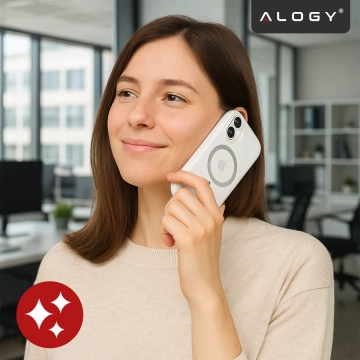 Hülle für Apple iPhone 16 Pro Max Alogy MagSafe Hybrid Matte Case Matte Cover mit Linsenschutz Schwarz