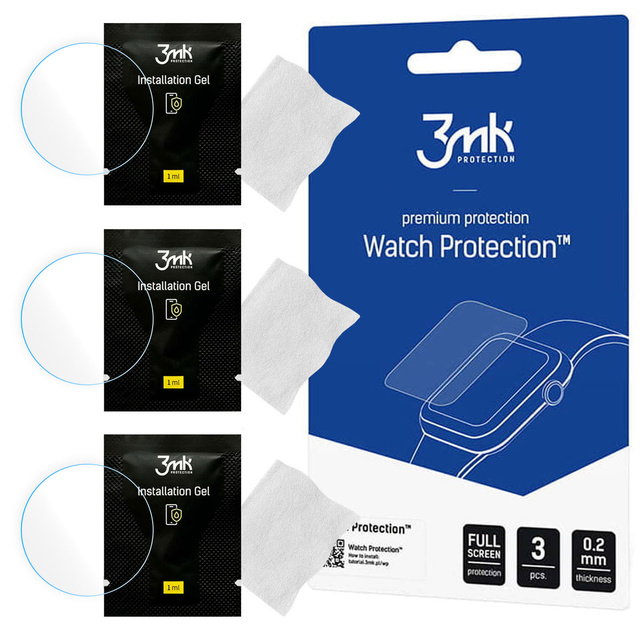 Szkło hybrydowe 3x do Samsung Galaxy Watch 6 44mm 3mk Watch Protection na ekran