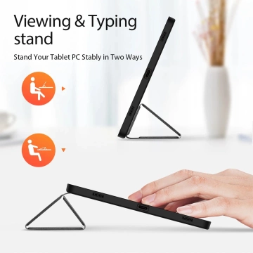 Dux Ducis Domo Flip- und Smart-Sleep-Hülle für Samsung Galaxy Tab S9 – Schwarz
