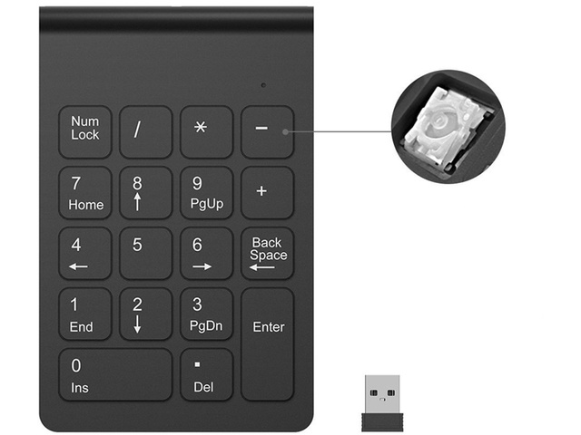 Bezprzewodowa Klawiatura Numeryczna USB do laptopa PC Alogy Wireless KeyPad
