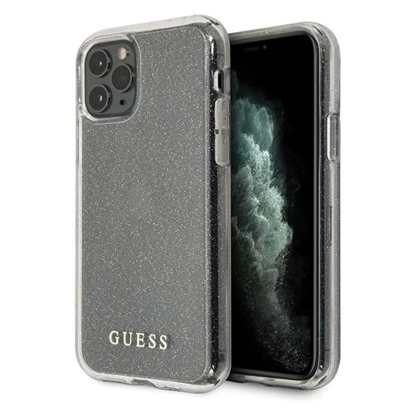 Guess GUHCN58PCGLSI iPhone 11 Pro srebrny/silver Hard Case Glitter