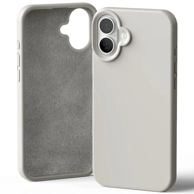 Mercury Silikonhülle für iPhone 16 Plus 6,7" Stone