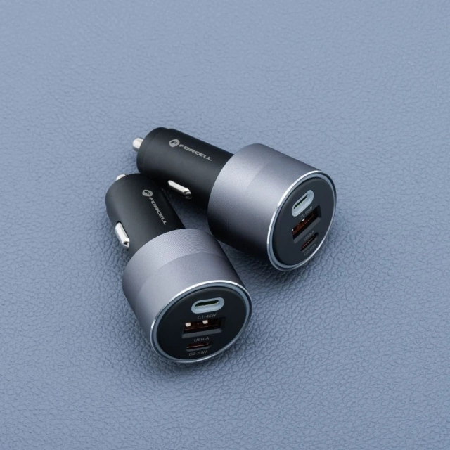 Ładowarka samochodowa Forcell 85W 2xUSB-C + USB-A Szybkie Ładowanie