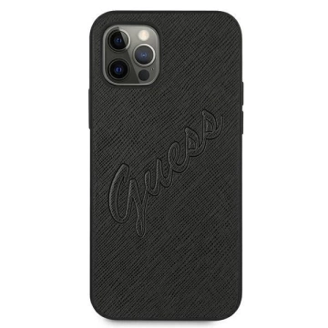 Ratet mal, GUHCP12LRSAVSBK iPhone 12 Pro Max 6,7" czarny/schwarz Hardcase Saffiano Vintage Script