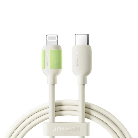Kabel Joyroom S-A53 30W USB-C – Lightning 2m Beżowy Fluorescencyjny