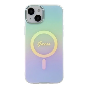 Etui Guess GUHMP15MHITSQ für iPhone 15 Plus 6,7" Hardcase IML Iridescent MagSafe türkis/türkis