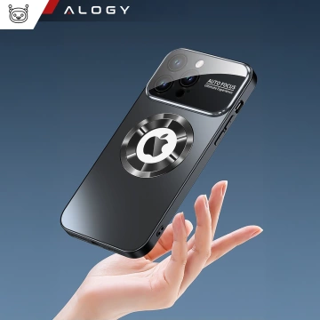 Etui do Apple iPhone 16 Pro obudowa Alogy MagSafe LuxeShield™ Case z ochroną obiektywów do MagSafe Graphite Black + szkło hartowane