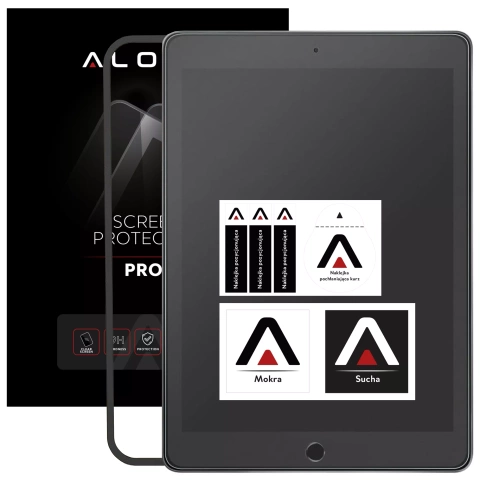 Mattes gehärtetes Glas für Apple iPad 10.2 Gen. 7/8/9, Alogy Matte Paper-Like Displayschutzfolie mit Montagerahmen