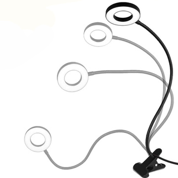 Lampe flexibler Ring Lampe Alogy Clipring für Schreibtisch flexible Universalfernbedienung USB Schwarz