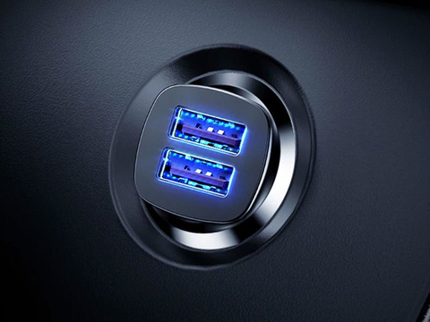 Baseus QC 2x USB 30W ultraschnelles Autoladegerät schwarz