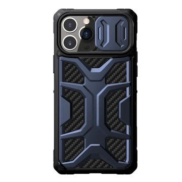Nillkin Adventruer Case Hülle für iPhone 13 Pro gepanzerte Hülle mit Kameraabdeckung blau