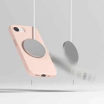 Etui Ringke Silicone Magnetic MagSafe für iPhone 16e Pink Sand