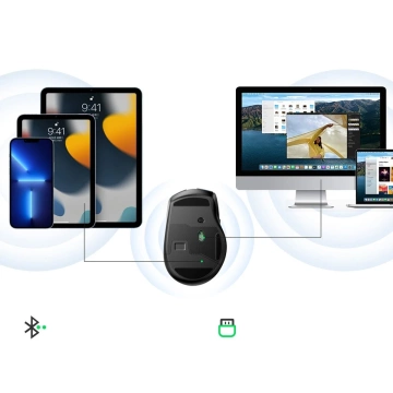 Maus UGREEN optisch kabellos USB 2.4GHz 4000 DPI schwarz (MU006)