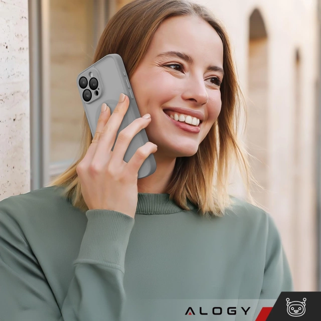 3w1 Zestaw Etui Hybrydowe + Szkło do Apple iPhone 16 Pro obudowa ochronna Hybrydowe MagSafe z ochroną obiektywu case + 2x Szkło hartowane ochronne na telefon Alogy 3in1 Case Pack Titanium Szare