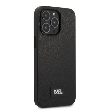 Etui ochronne na telefon Karl Lagerfeld KLHCP13LSFMP2K do Apple iPhone 13 Pro / 13 6,1" hardcase czarny/black Saffiano Plaque