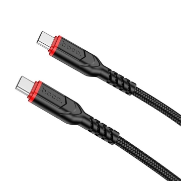 HOCO Kabel Typ C auf Typ C X59 3m Schwarz PD 60W 3A Nylongeflecht