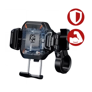 KEWIG M11B Motorradhalterung für Telefon mit QC 3.0 15W Qi-Ladegerät Schwarz