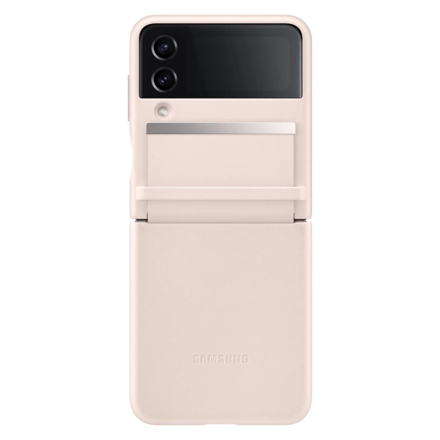 Samsung Flap Leather Cover Case für Galaxy Z Flip4 Pfirsich (EF-VF721LPEGWW)