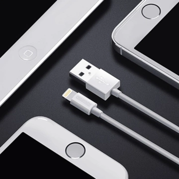 Choetech-zertifiziertes Kabel USB-A-Kabel - Lightning MFI 1,8 m weiß (IP0027)