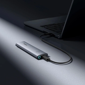 Baseus FlyJoy M.2 NVMe 10 Gb/s SSD-Gehäuse – Graues Gehäuse bis zu 8 TB