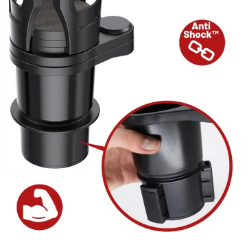 Uchwyt Samochodowy na Kubek i Butelkę, z Miejscem na Telefon Tablet, Regulowany 360° i Stabilny, montaż w miejsce na kubek w aucie CupHolder™ – Czarny