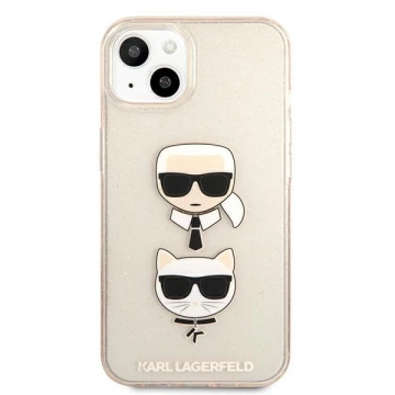 Karl Lagerfeld KLHCP13SKCTUGLGO iPhone 13 mini 5,4" złoty/gold Hardcase Glitter Karl`s