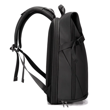 Bange wasserdichter Rucksack für 15,6-Zoll-Laptop, Stadtreisender, 45 x 30 x 16 cm, für Arbeit, Flugzeug, Herren, Damen, mit USB-Anschluss Schwarz