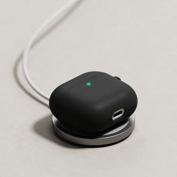 Apple AirPods 4 Hülle Ringke Silikon Stein Karabiner