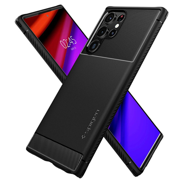 Etui do Samsung Galaxy S22 Ultra futerał Spigen Rugged Armor Matte Black