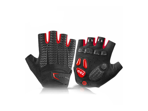 Rękawiczki rowerowe na rower bez palców M RockBros S169BR-M czarne