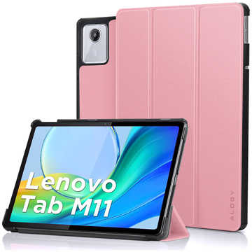 Etui do Lenovo Tab K11 / K11E 11” M11 10.95" TB330FU / TB330XU / TB331FC Book Case Cover z klapką obudowa futerał pokrowiec Alogy Różowe
