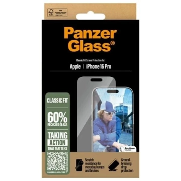 Gehärtetes Glas für iPhone 16 Pro PanzerGlass Displayschutzfolie Classic Fit