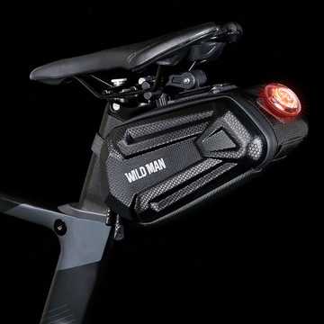 Wildman Fahrradsatteltasche XT7 Beutel Fahrradtasche Fahrradsitzhalter 1,2l Schwarz