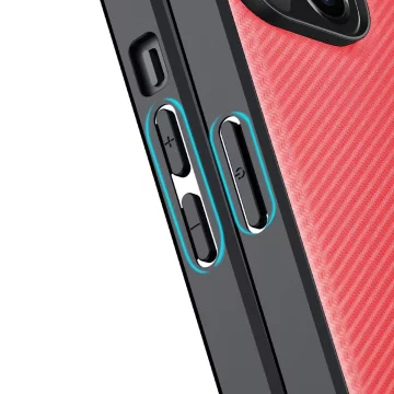 Dux Ducis Fino Hülle und Nylonhülle für iPhone 14 Plus rot