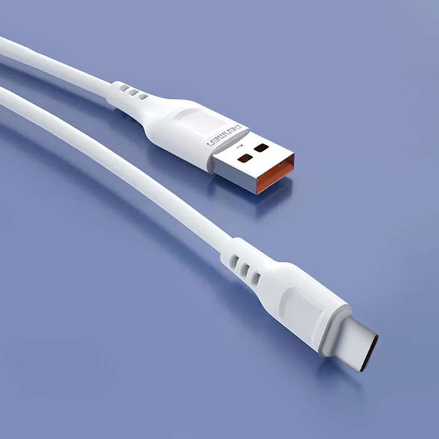 Ładowarka sieciowa USB + kabel USB-C typ C 1m do iPhone 15 szybka 2.4A 12W Denmen Biała