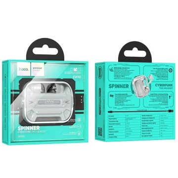 Słuchawki bezprzewodowe HOCO bluetooth TWS EW55 srebrne