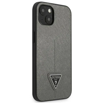 Etui Guess GUHCP13SPSATLG do Apple iPhone 13 Mini 5,4" srebrny/silver hardcase SaffianoTriangle Logo