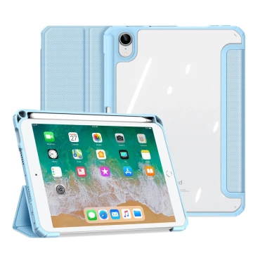 Dux Ducis Toby Armored Flip Smart Case für iPad mini 2021 mit Apple Pencil Holder Blau