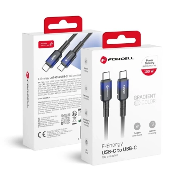 Kabel USB-C – USB-C 100W Forcell F-Energy Gradient 1 m C357 czarny