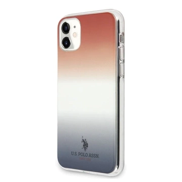 US Polo Gradient Pattern Collection iPhone 11 Handyhülle rot-blau/blau