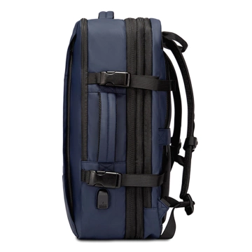 Bange wasserdichter Rucksack für 15,6-Zoll-Laptop, Stadtreisender, 45 x 30 x 16 cm, für Arbeit, Flugzeug, Herren, Damen, mit USB-Anschluss Schwarz