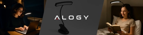 Alogy LED-Schreibtischlampe mit wiederaufladbarem Leseclip Schwarz