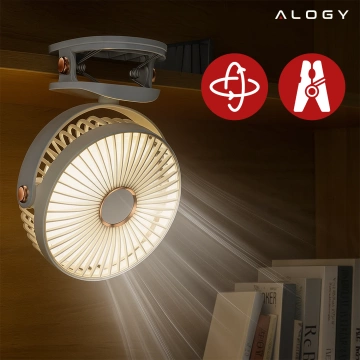 Ventilator Windmühle Windrad Tragbarer Clip Alogy Desktop Kinderwagen Schnurlos Weiß