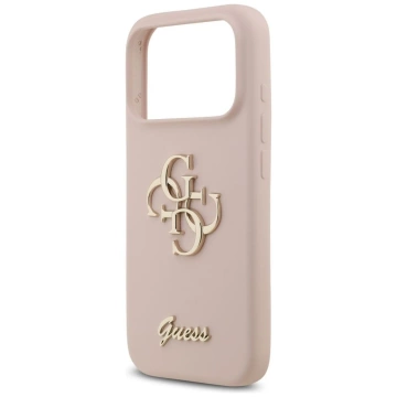 Etui Guess do iPhone 17 Pro Silicone Big 4G Script Pink